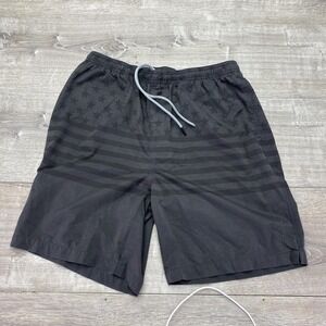 Chubbies Shorts Mens XL Gray American Flag 7 Inseam Elastic Drawstring Casual